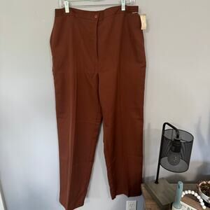 Vintage NEW Harvest Time Brown High Waisted Slacks Pants Women's Size 34 Waist